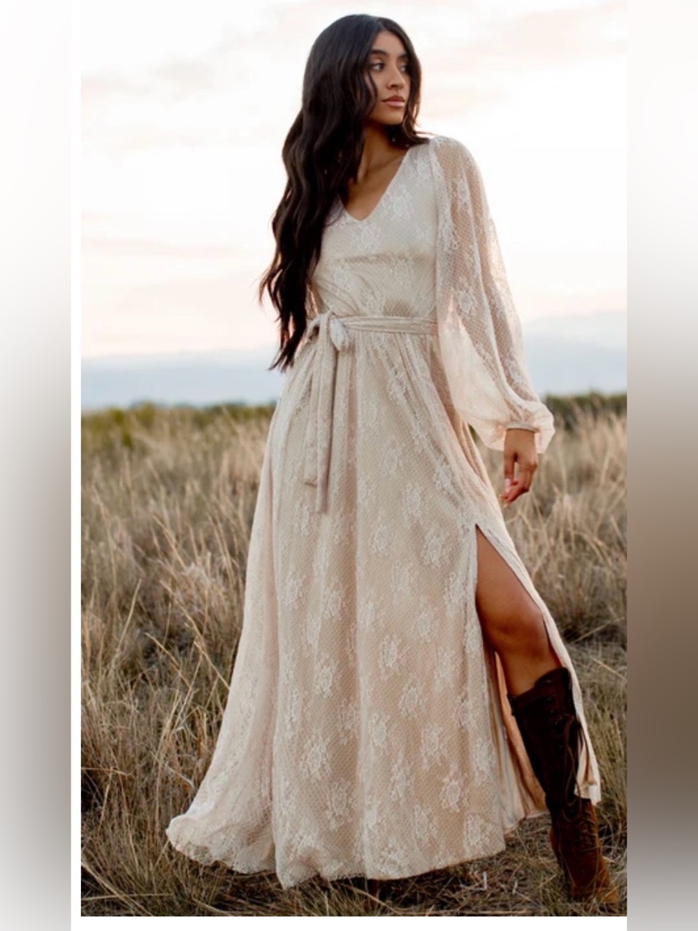 Joyfolie - Sample Dress Haley Dress in Sand - Size S